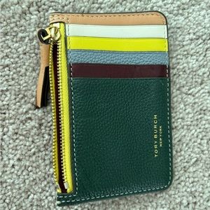 Tory Burch Perry Color Block Card Case Wallet